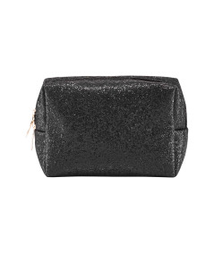 Sparkling black cosmetic bag